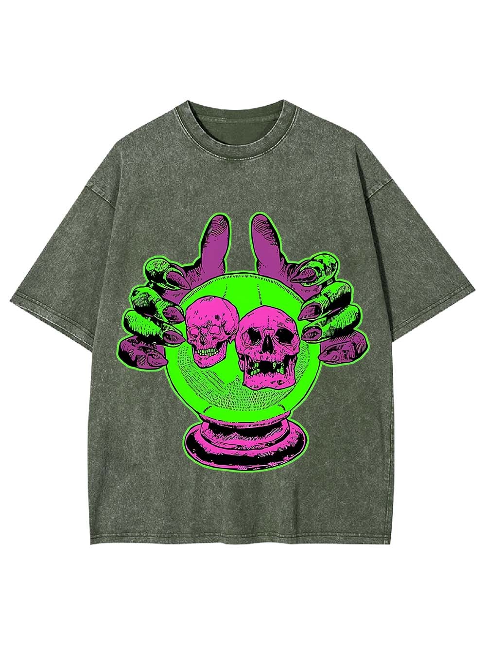 OMEN OF THE SKULLS WASHED TSHIRT