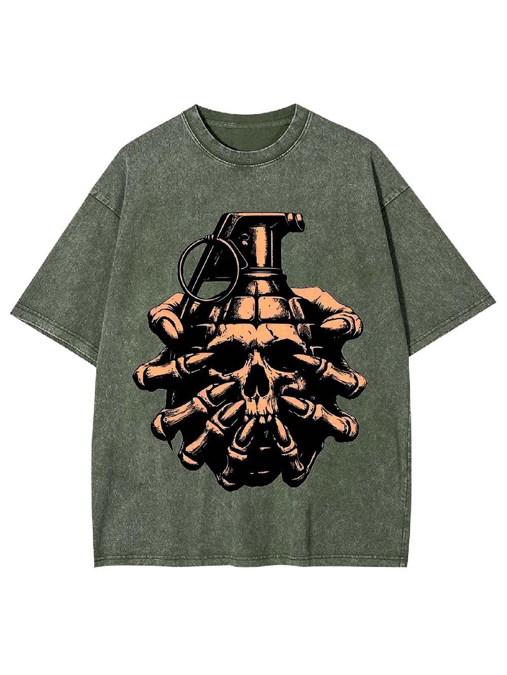 Skull Grenade Washed Tshirt
