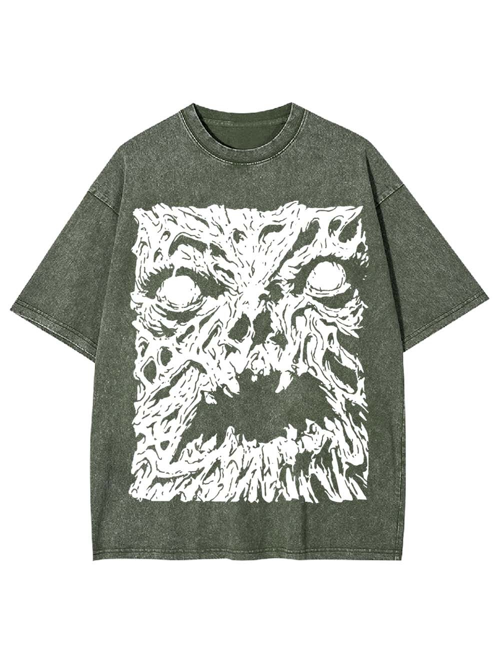 The Melting Face of Horror Washed Tshirt