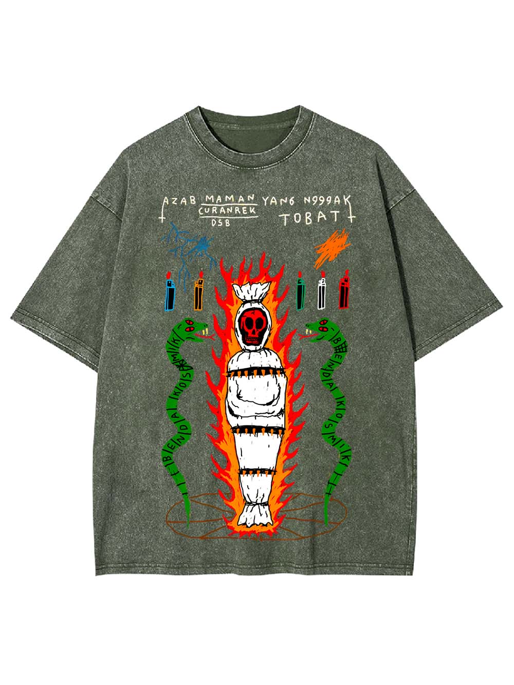 REPENTANCE IN FLAMES WASHED TSHIRT