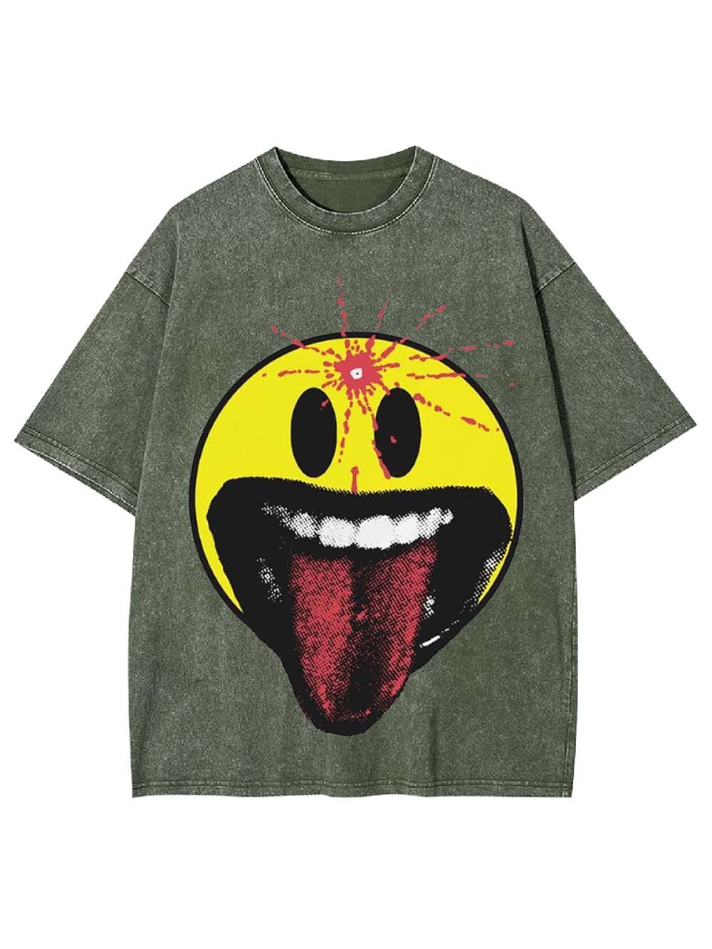 Smiley Madness Washed Tshirt