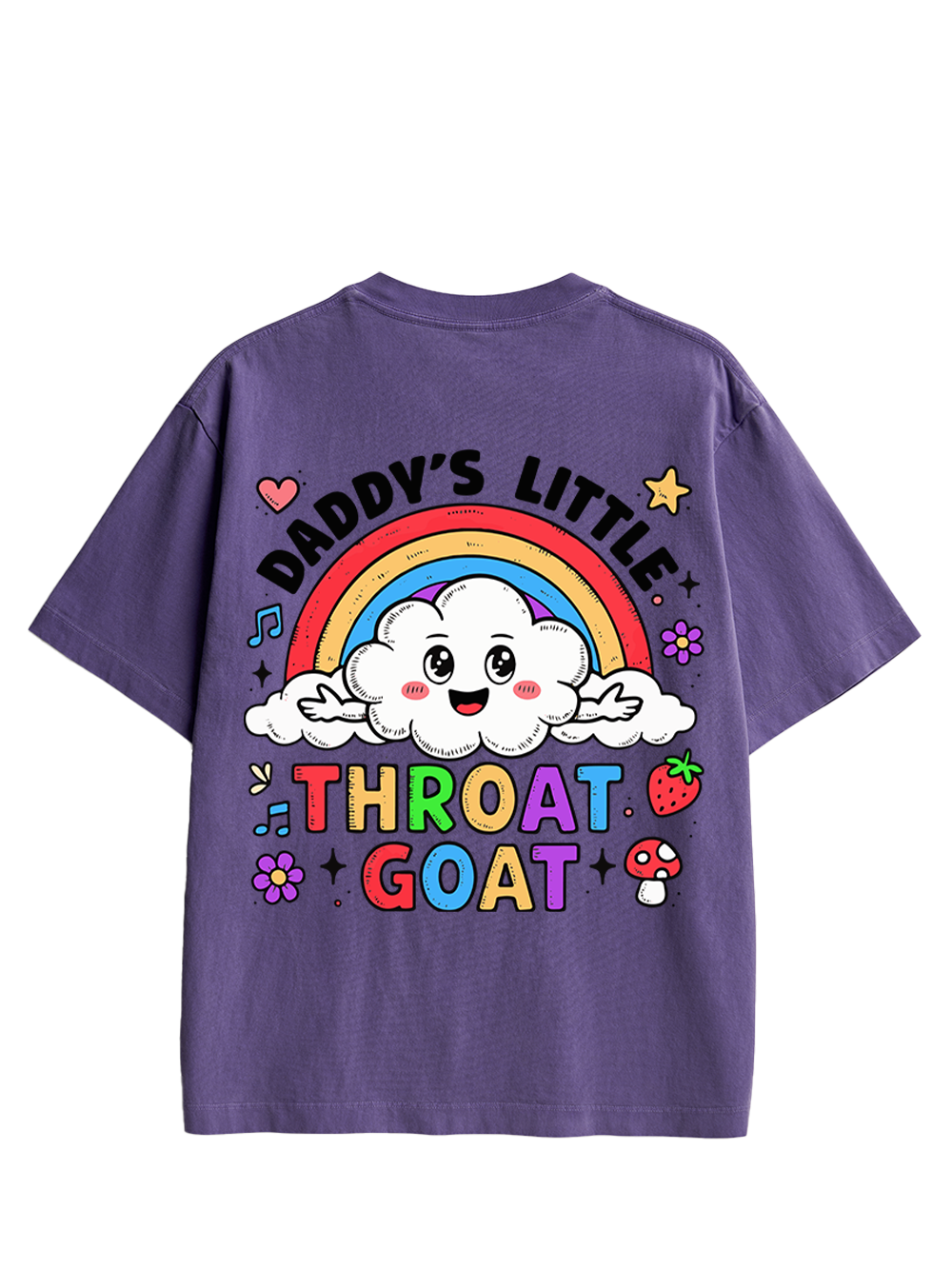 Rainbow Rebel Double Sided Print Washed TShirt