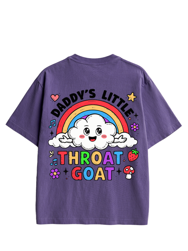 Rainbow Rebel Double Sided Print Washed TShirt