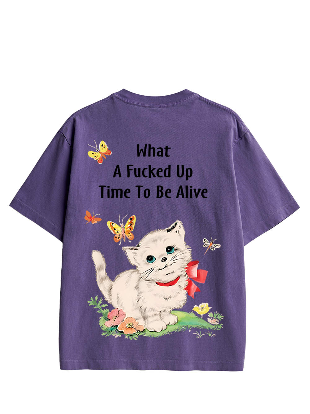 Cute Crisis Double Sided Print Washed TShirt