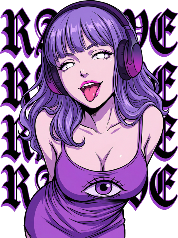 Cyber Raver Third Eye Washed Tshirt