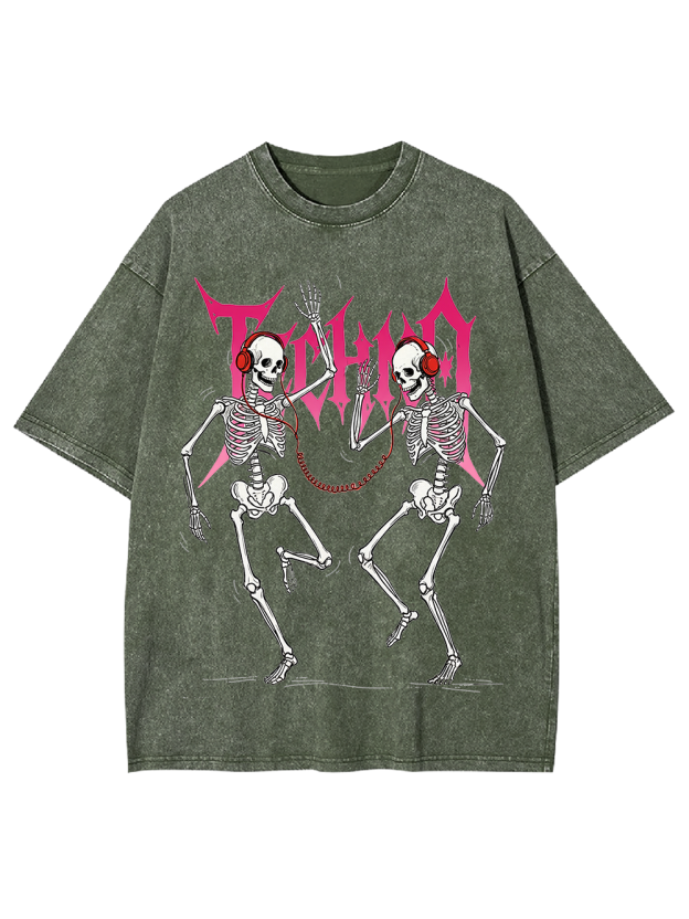Techno Till Death Washed Tshirt
