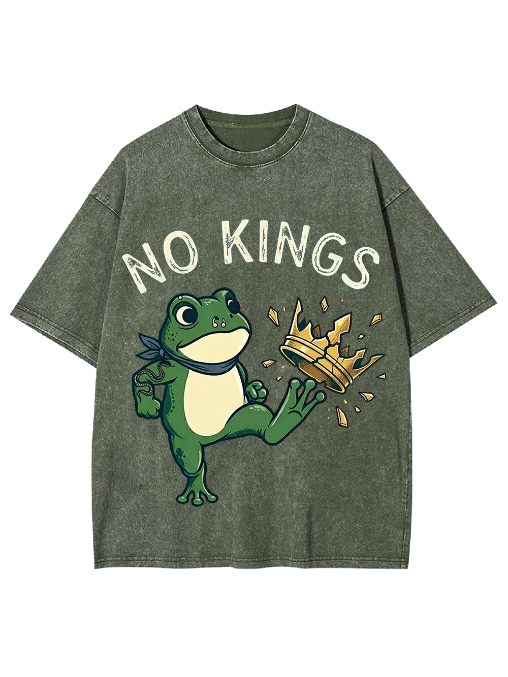 Frog Against the Crown Washed Tshirt