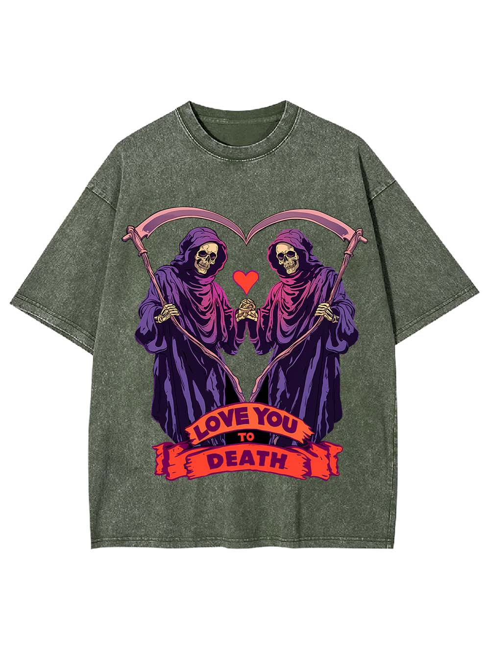 Love You To Death Washed Tshirt