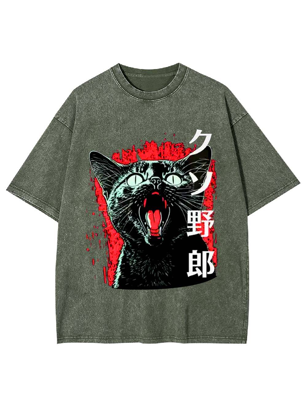 Fierce Feline Fury Washed Tshirt