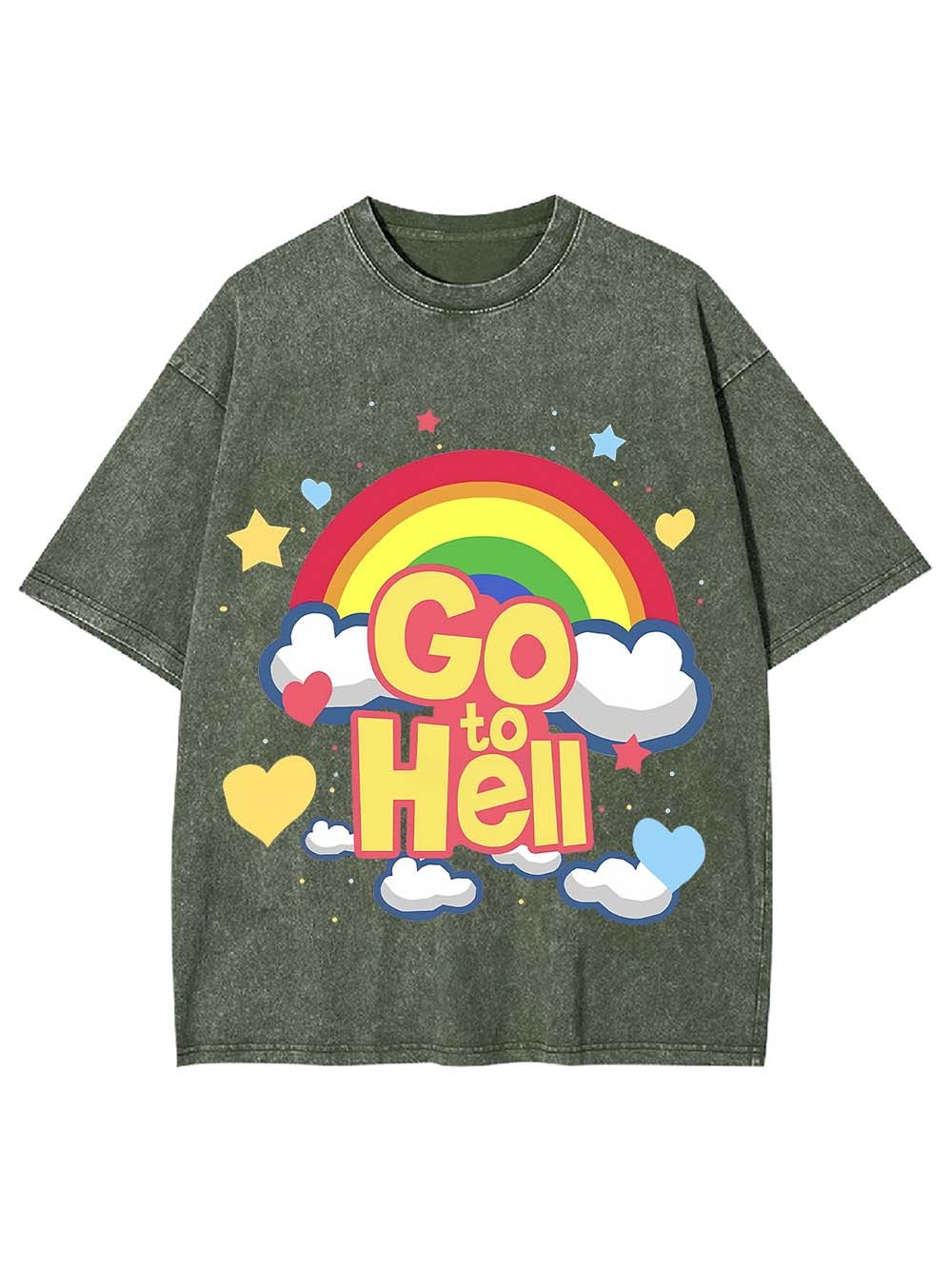 GO TO HELL WASHED TSHIRT