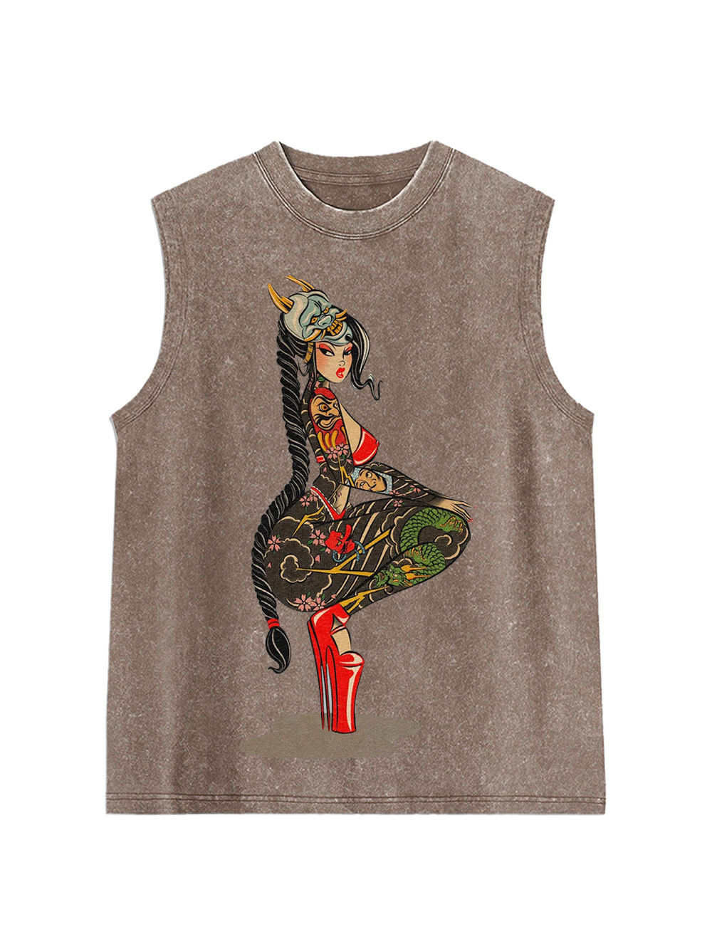 Tattooed Warrior Washed Tank Top