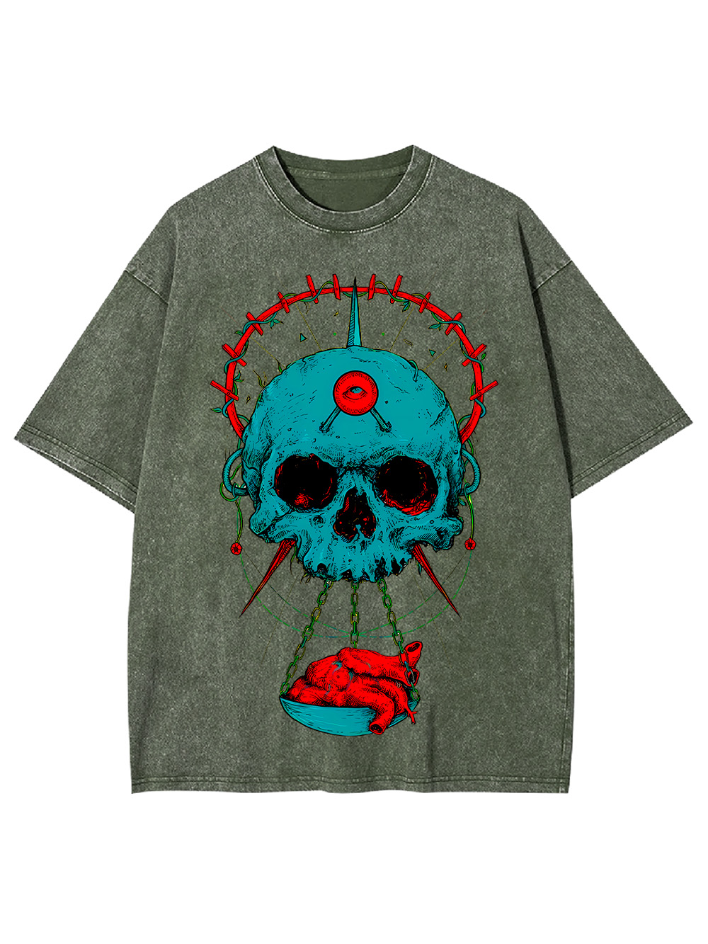 HEART OF THE SKULL WASHED TSHIRT