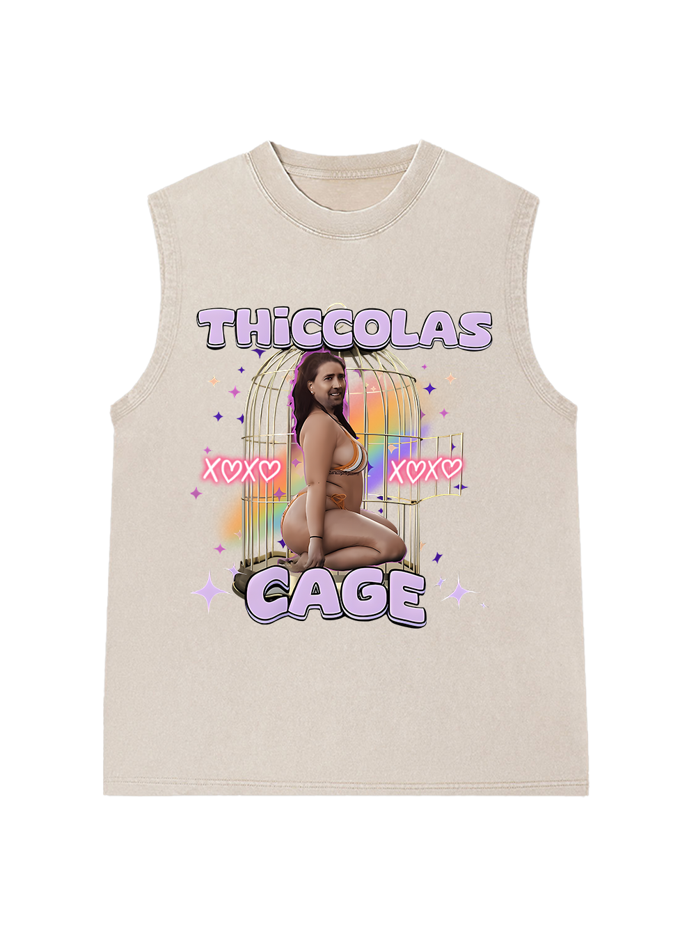 Thiccolas Cage Washed Tank Top
