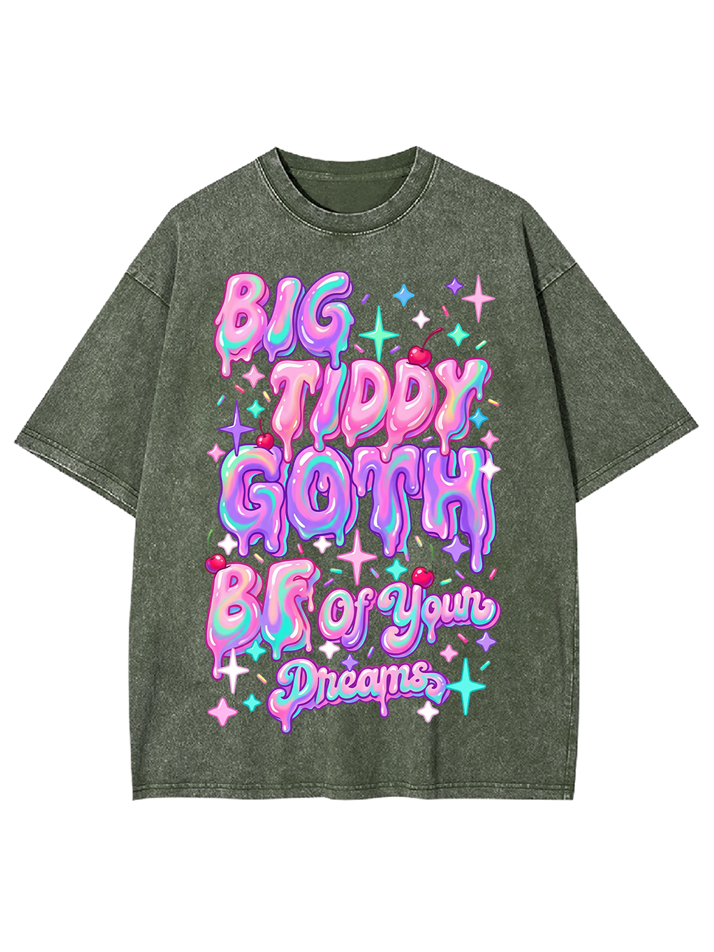 BIG TIDDY GOTH BF OF YOUR DREAMS Washed Tshirt