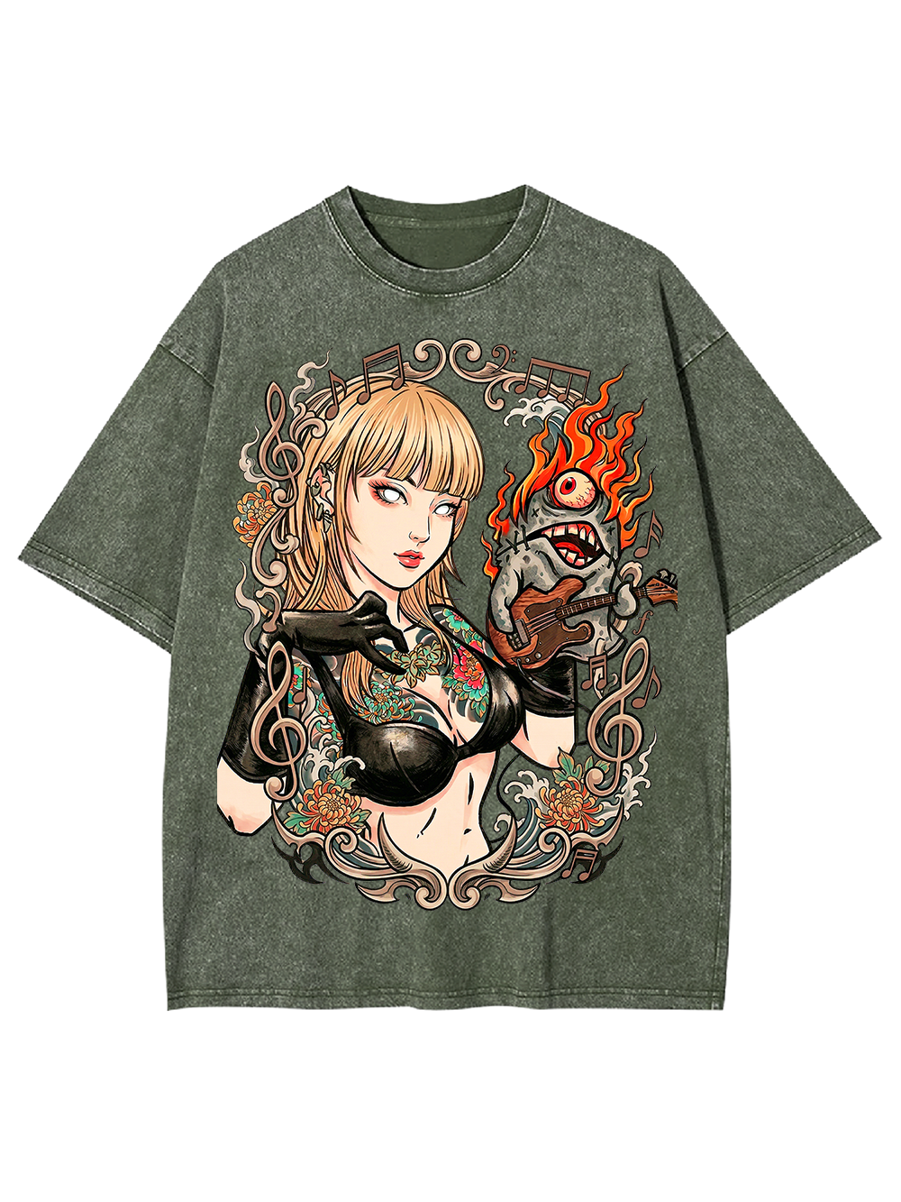 Burning Sound – Punk Goddess Oversized Washed Tshirt