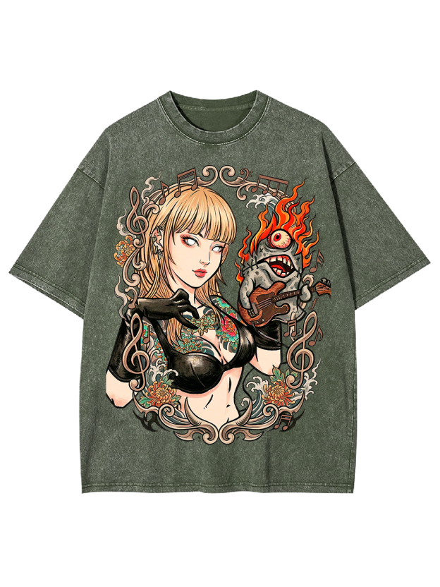 Burning Sound – Punk Goddess Oversized Washed Tshirt