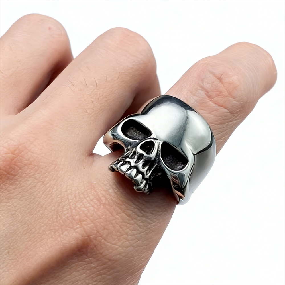 Classic Skull Titanium Steel CLO Ring