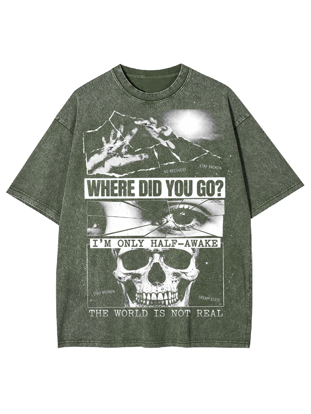 THE WORLD IS NOT REAL Washed Tshirt