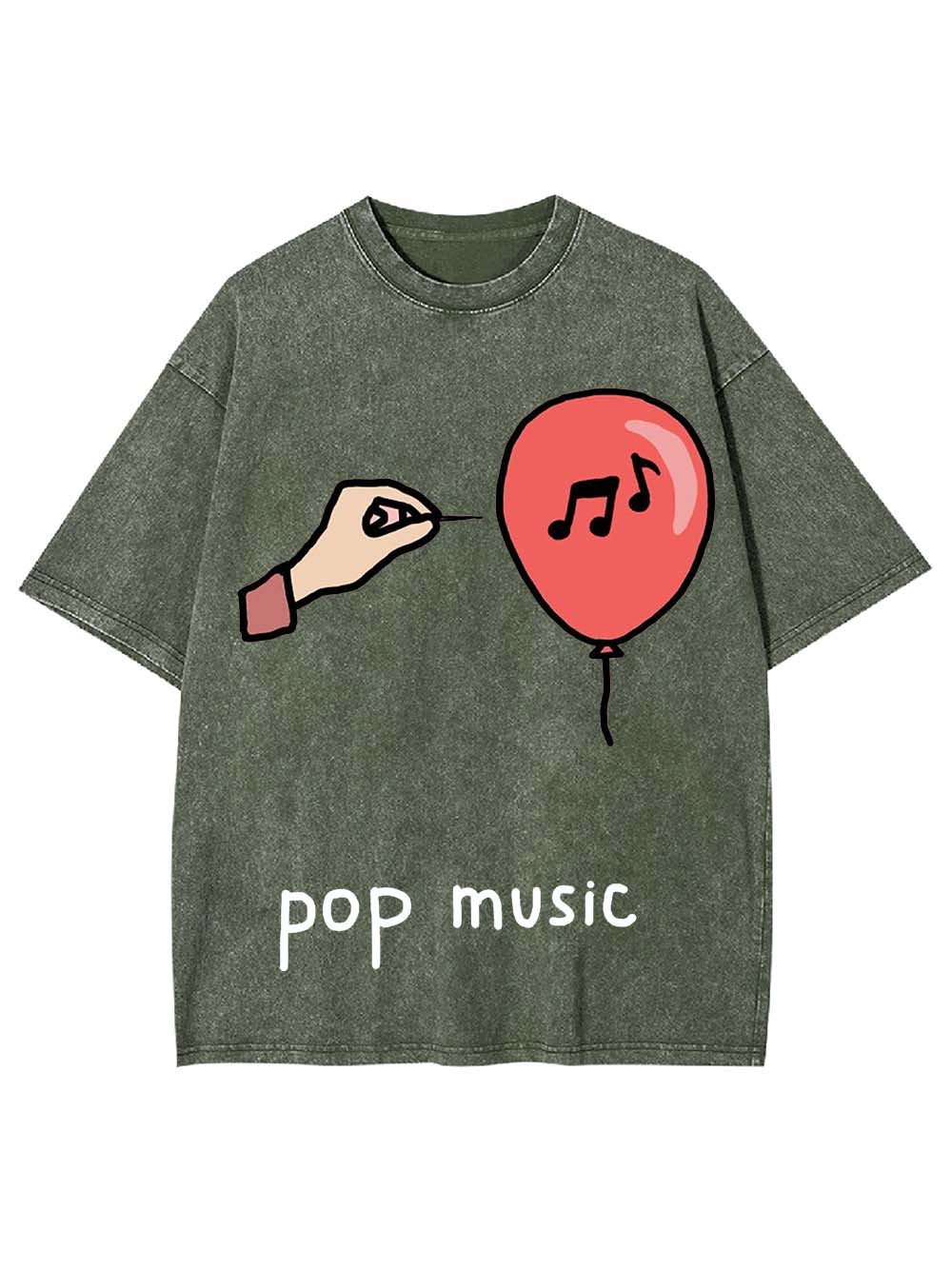 Pop Music Washed Tshirt