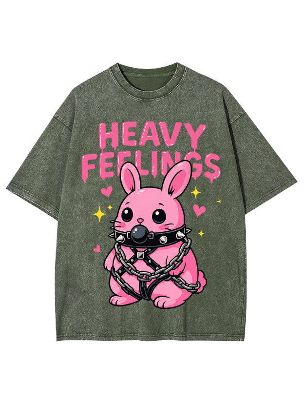 HEAVY FEELINGS Washed Tshirt
