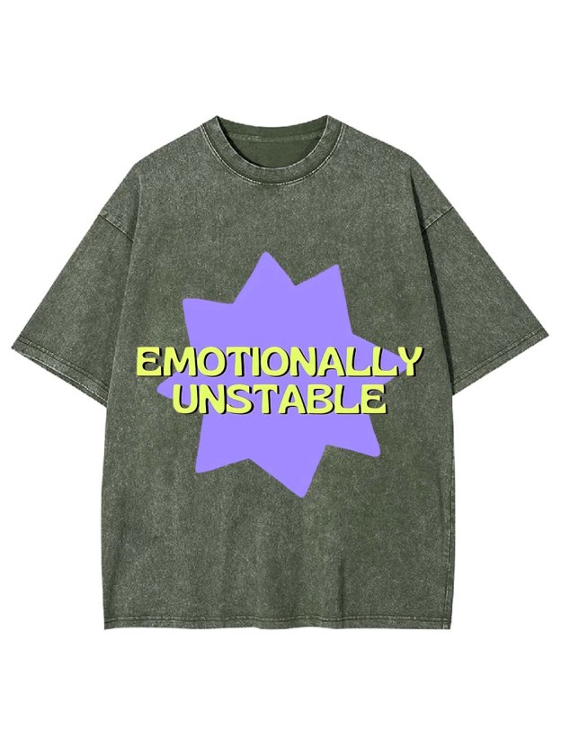 Emotionally Unstable Washed Tshirt