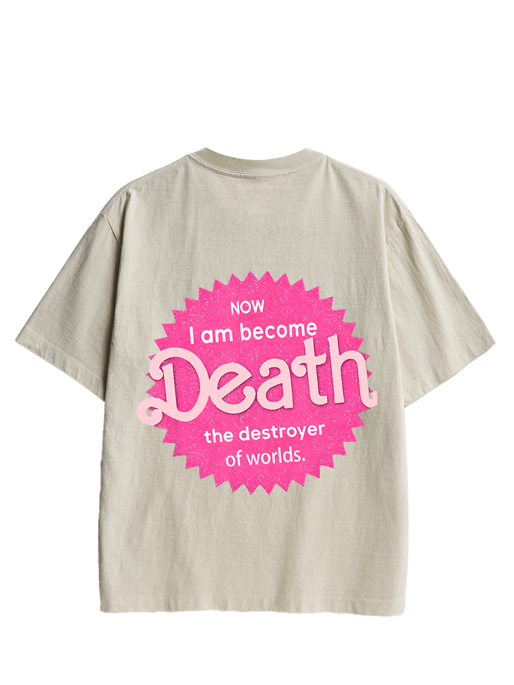 Sparkly Harbinger of Death Double Sided Print Washed TShirt