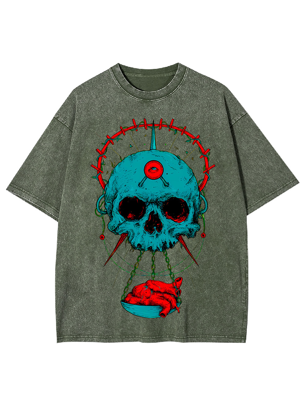HEART OF THE SKULL WASHED TSHIRT