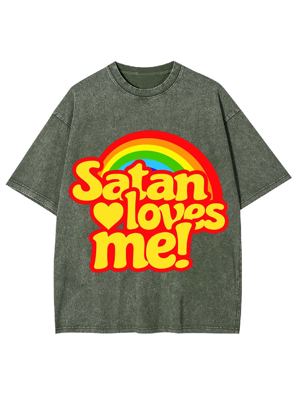 SATAN LOVES ME! WASHED TSHIRT