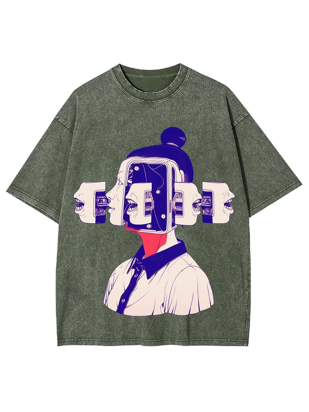 FRAGMENTED VOICES OF THE MIND WASHED TSHIRT