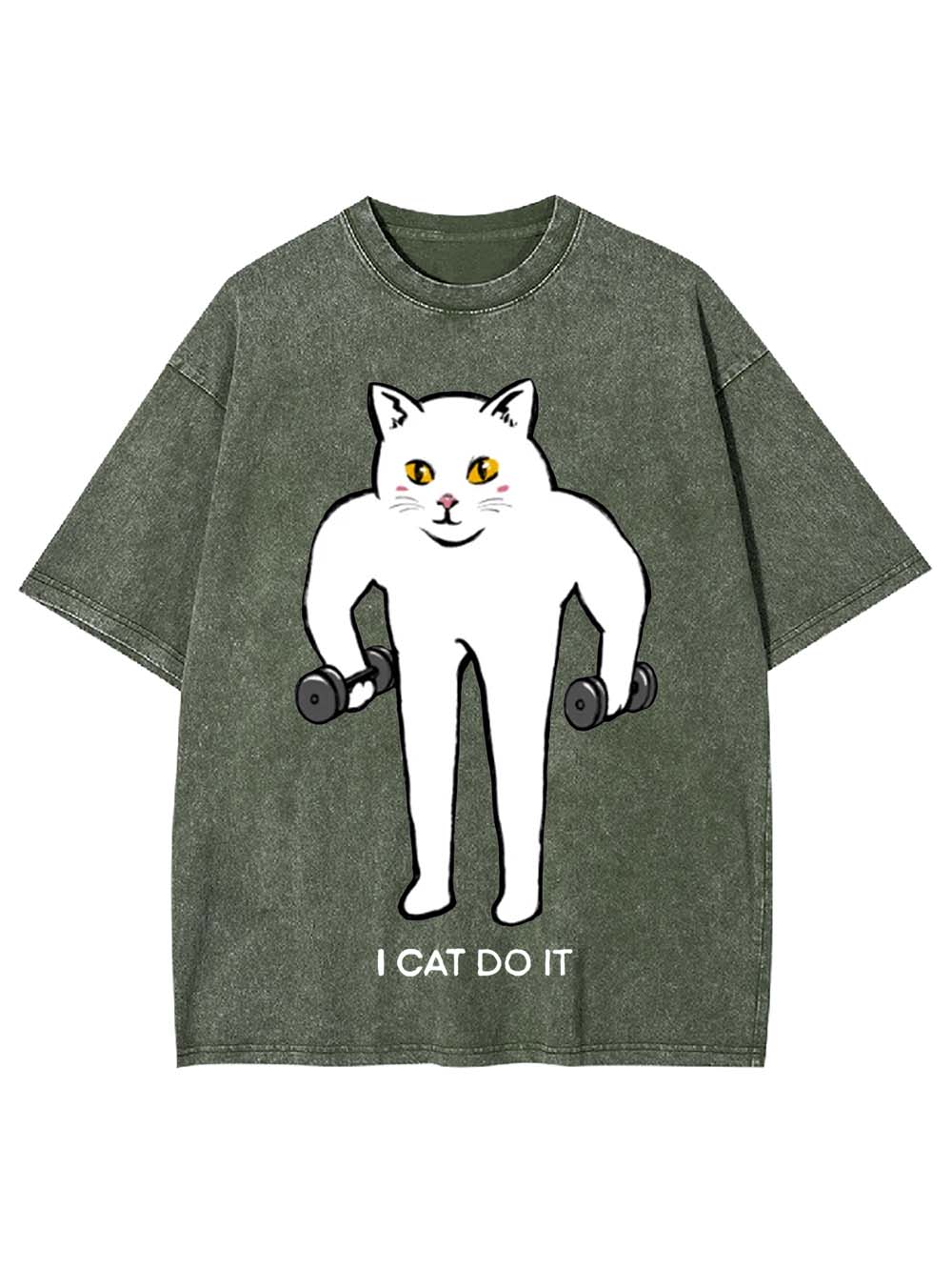 I Cat Do It Washed Tshirt