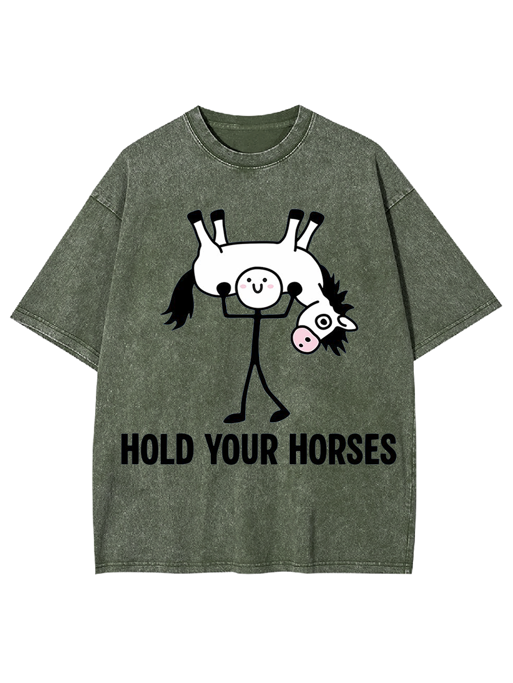 HOLD YOUR HORSES Washed Tshirt