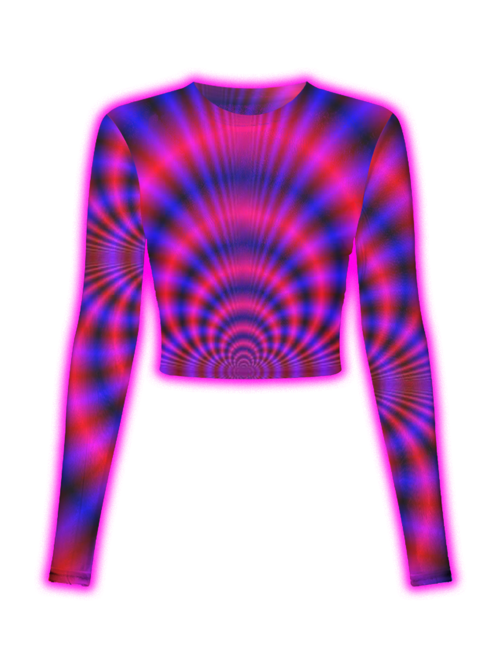 Neon Vortex Psychedelic Illusion Mesh Top