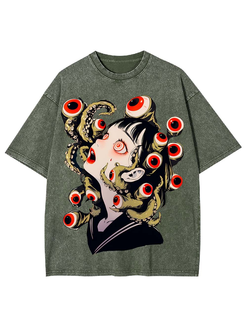 Eyes and Octopus Washed Tshirt