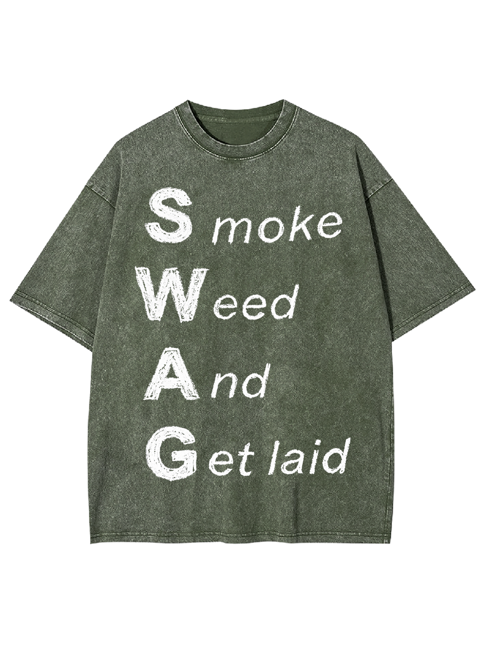 Smoke Weed And Get laid Washed Tshirt