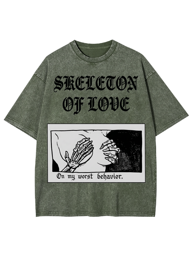 Skeleton of Love Washed Tshirt