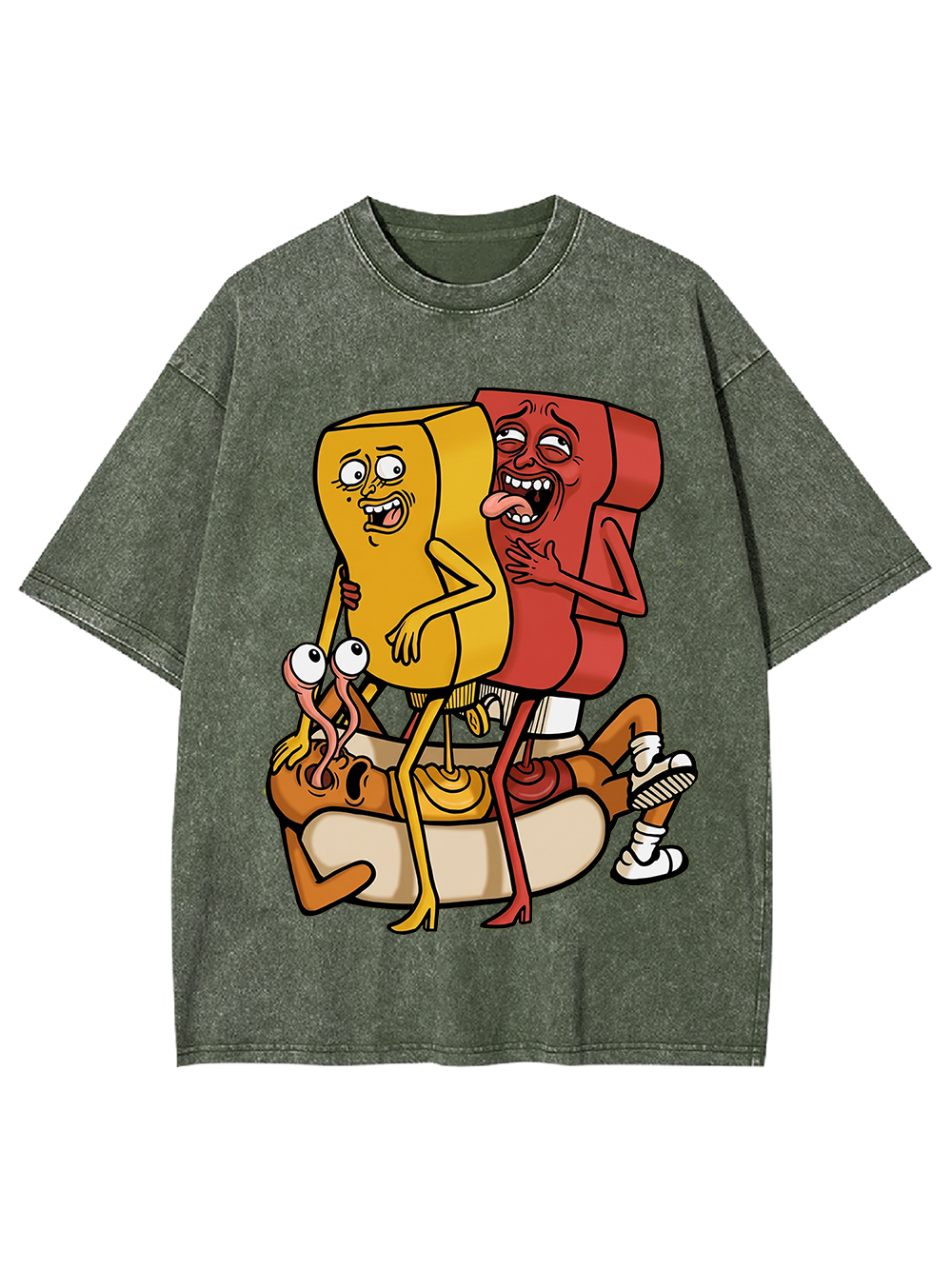 Weird Food Art Washed Tshirt