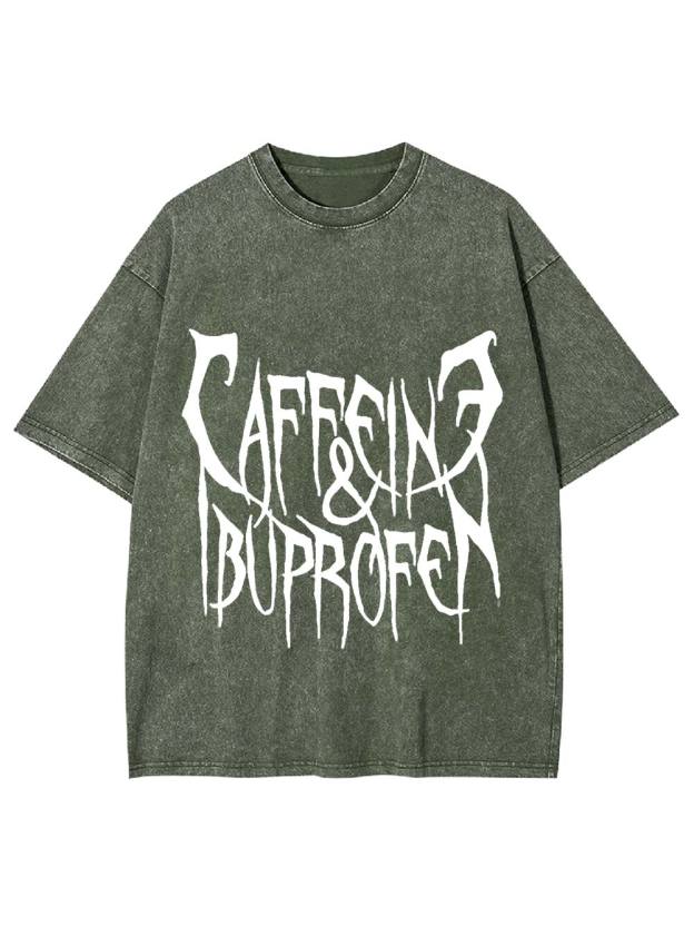 Caffeine & Ibuprofen  Washed Tshirt