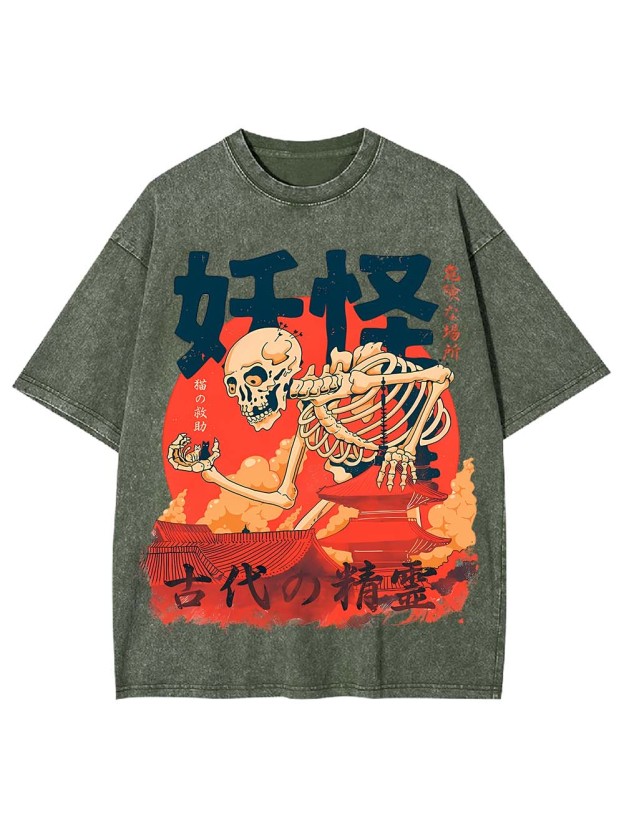 ANCIENT SPIRIT OF THE YOKAI WASHED TSHIRT