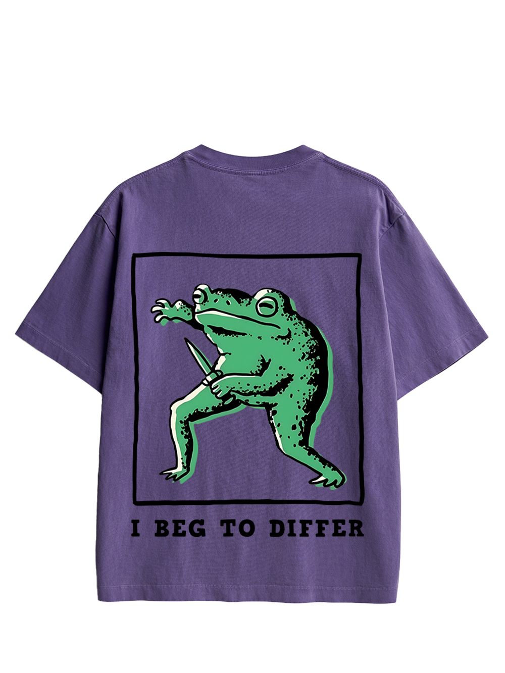 I BEG TO DIFFER DOUBLE SIDED PRINT WASHED TSHIRT