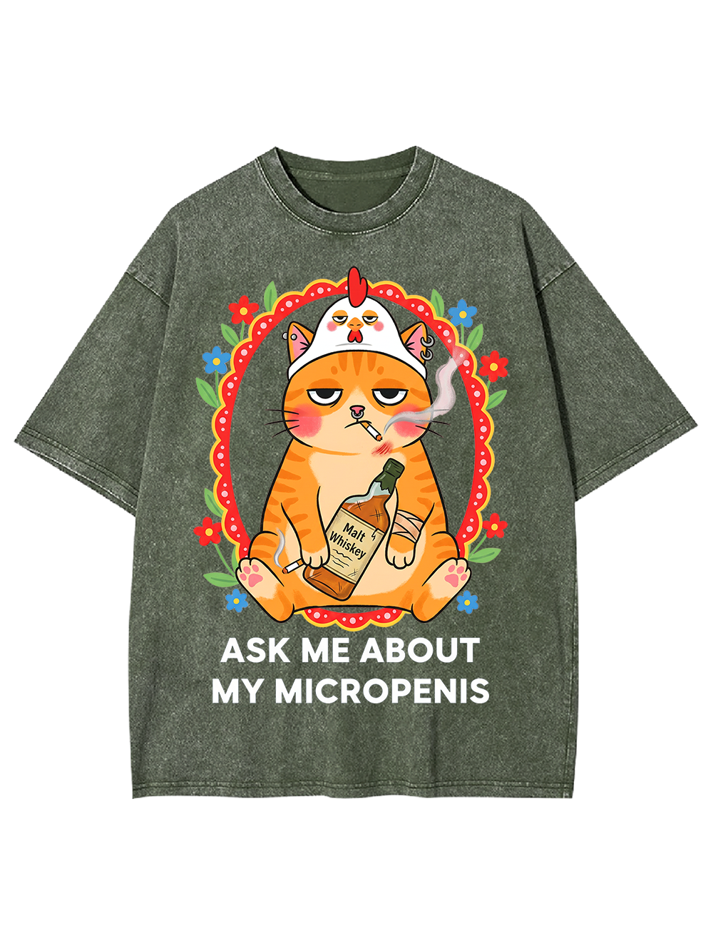 ASK ME ABOUT MY MICROPENIS WASHED TSHIRT