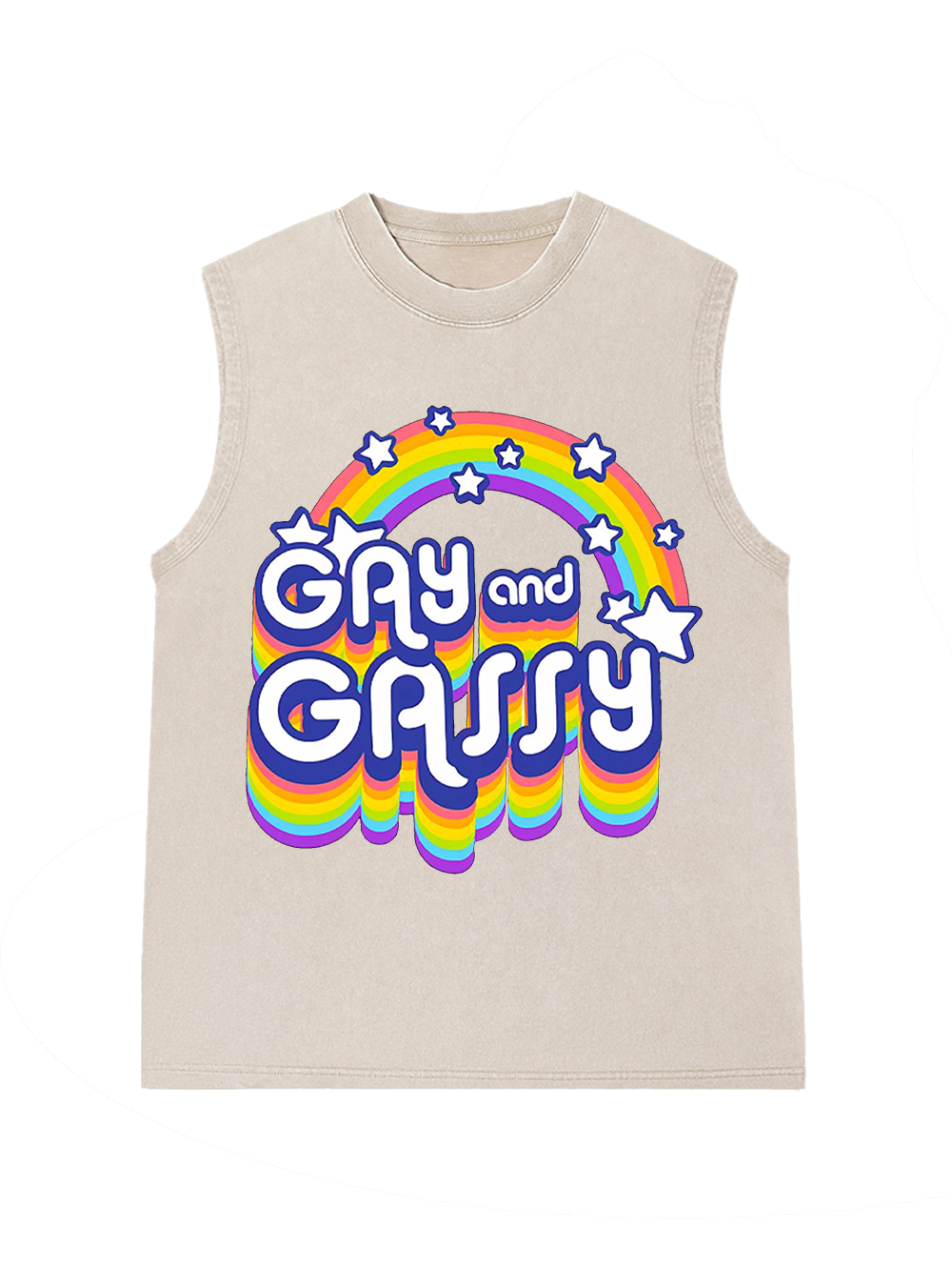 GAY AND GASSY WASHED TANK TOP