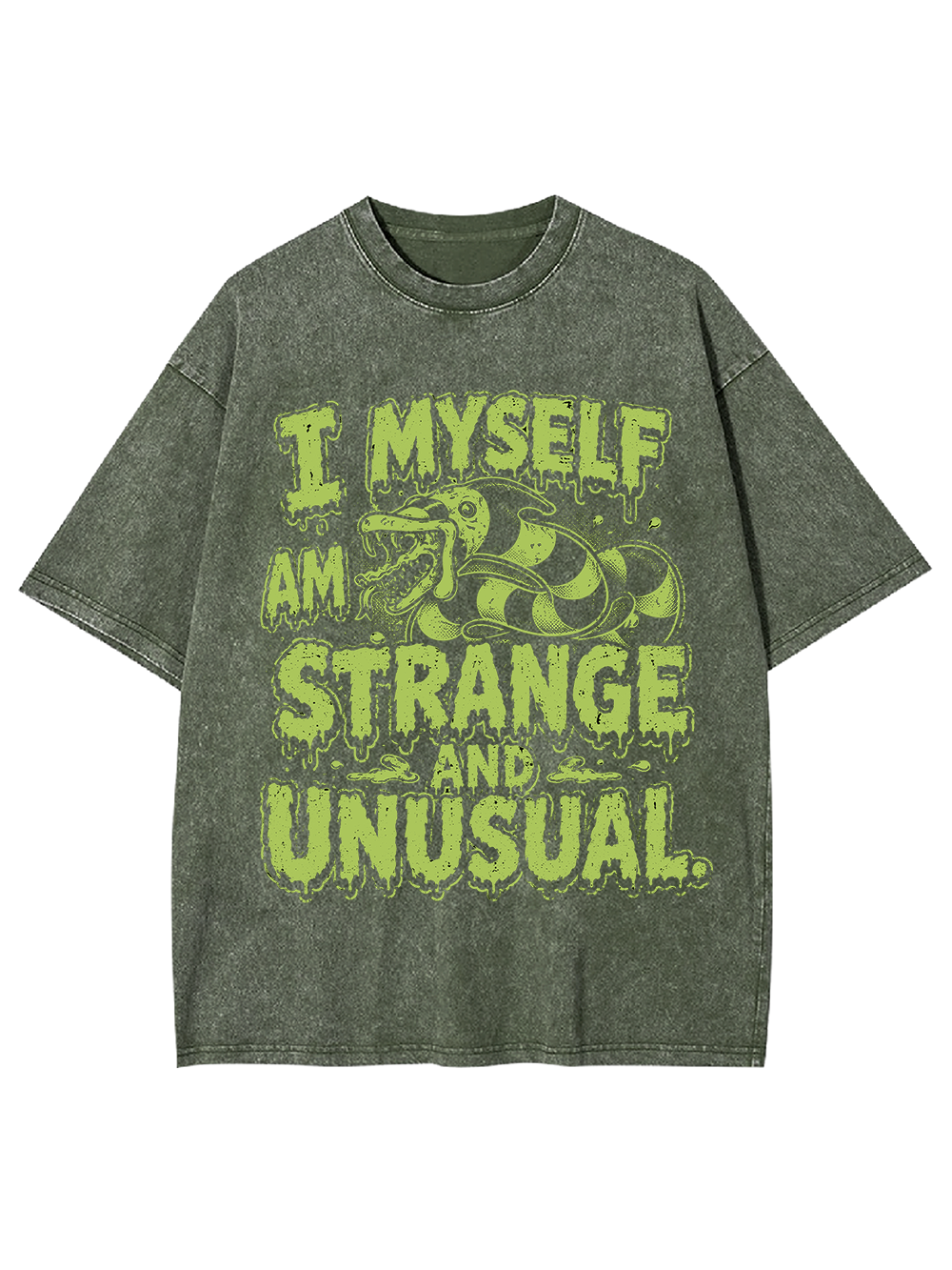 I MYSELF AM STRANGE AND UNUSUAL WASHED TSHIRT