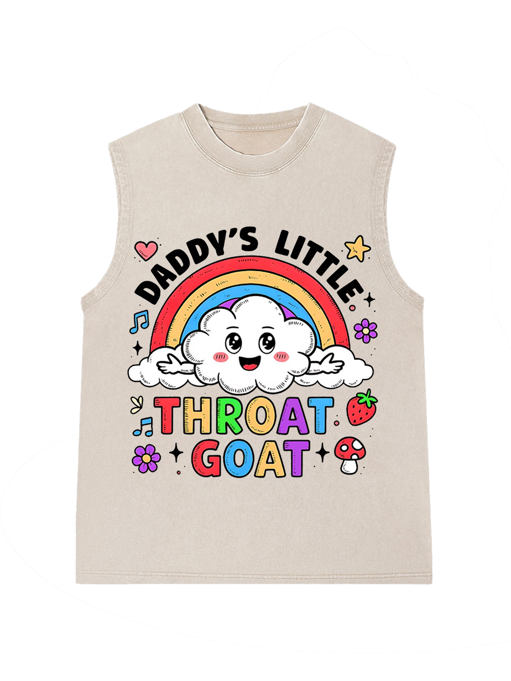 THROAT GOAT WASHED TANK TOP