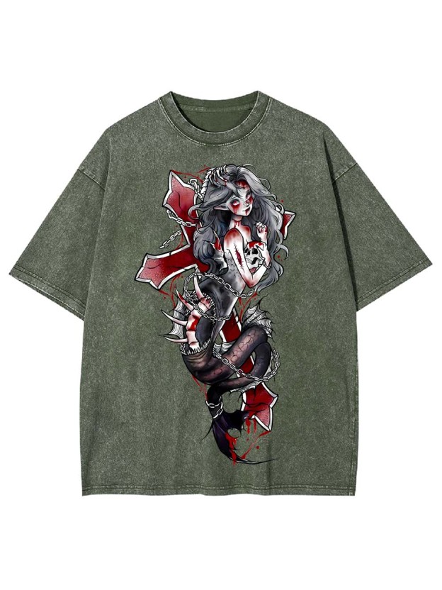 Siren of the Crimson Cross Washed Tshirt
