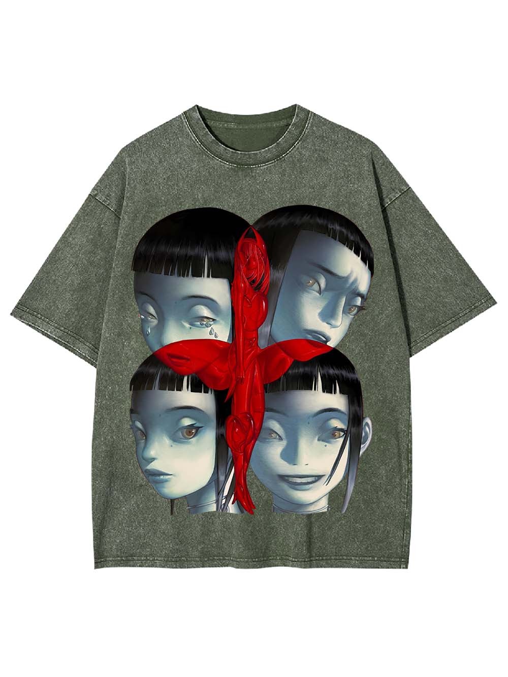 Faces of Duality Washed Tshirt