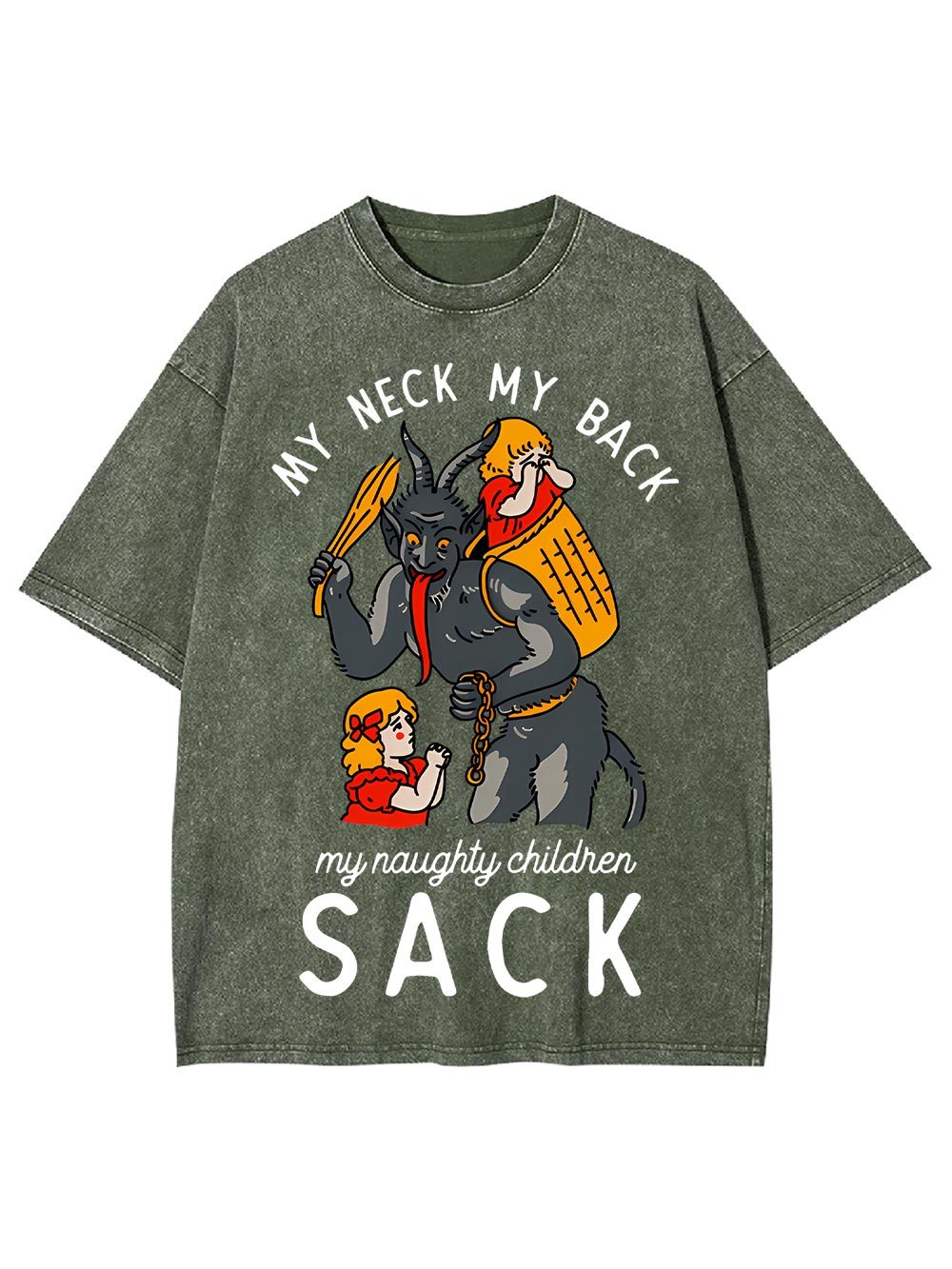 My Neck My Back Washed Tshirt-ClassyOutlaw Sale