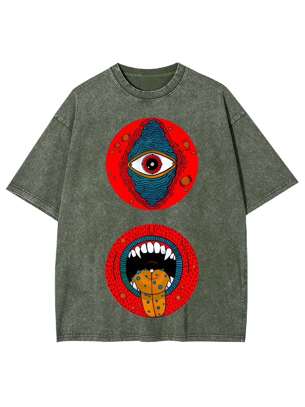 Eye and Mouth Realms Washed Tshirt