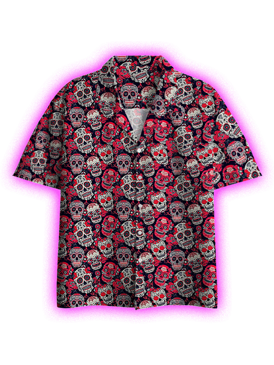 Sugar Skull Fiesta Pocket Shirt
