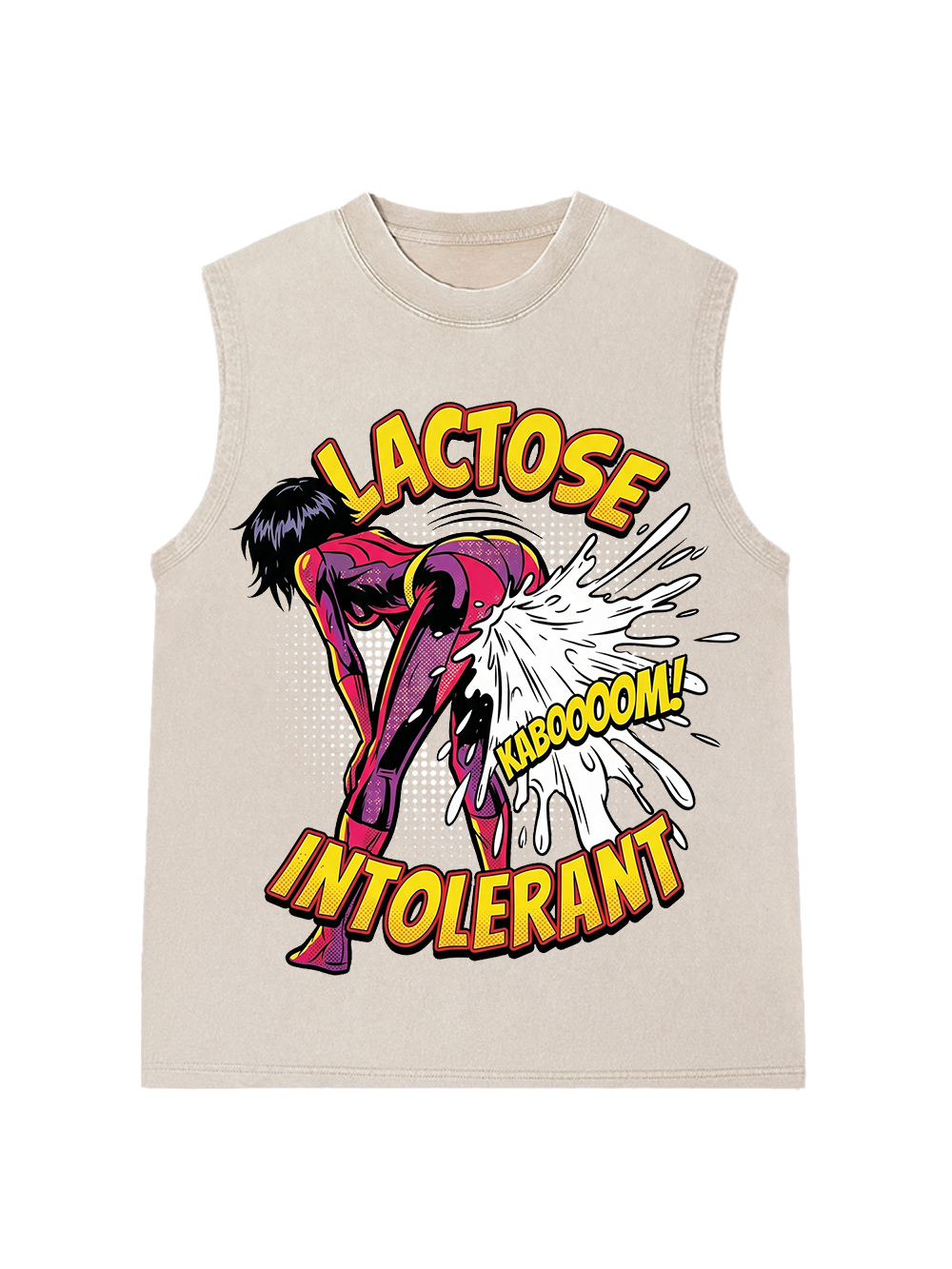 LACTOSE INTOLERANT WASHED TANK TOP
