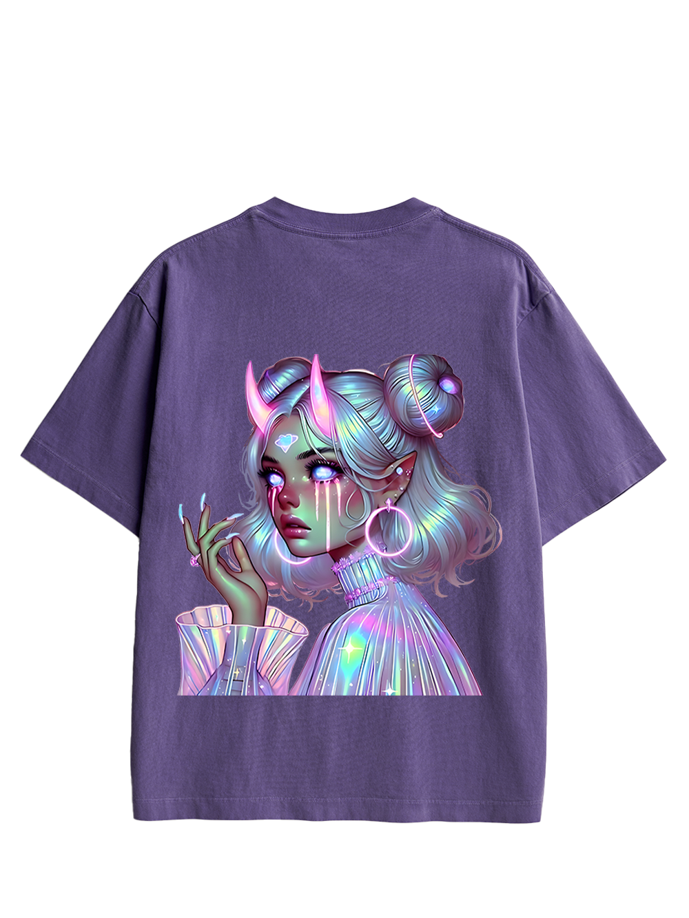 NEON DREAMSCAPE DOUBLE SIDED PRINT WASHED TSHIRT